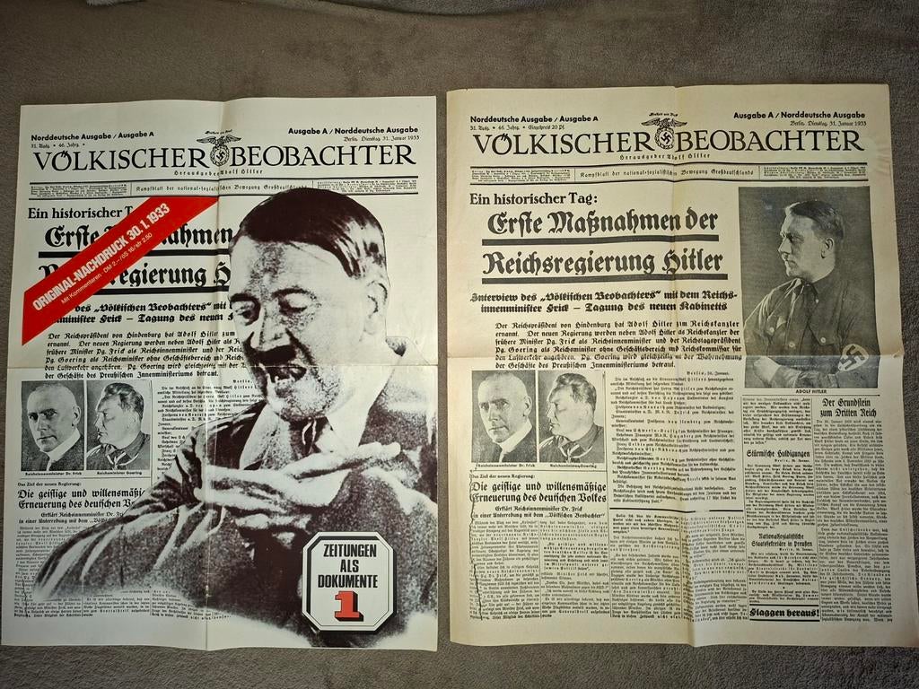 Duitse krant Völkischer Beobachter 1933 Adolf Hitler, Ophalen of Verzenden