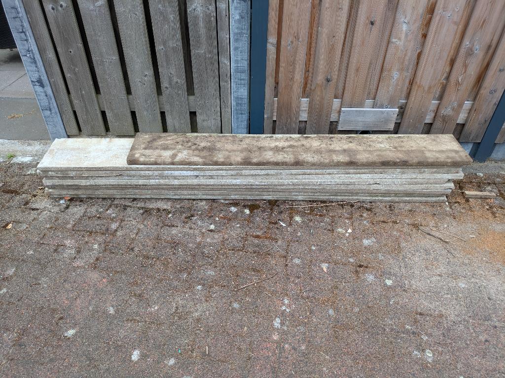 9 betonnen afsluitbanden-gratis-, Tuin en Terras, Ophalen, Gebruikt, Overige typen, Minder dan 5 m²