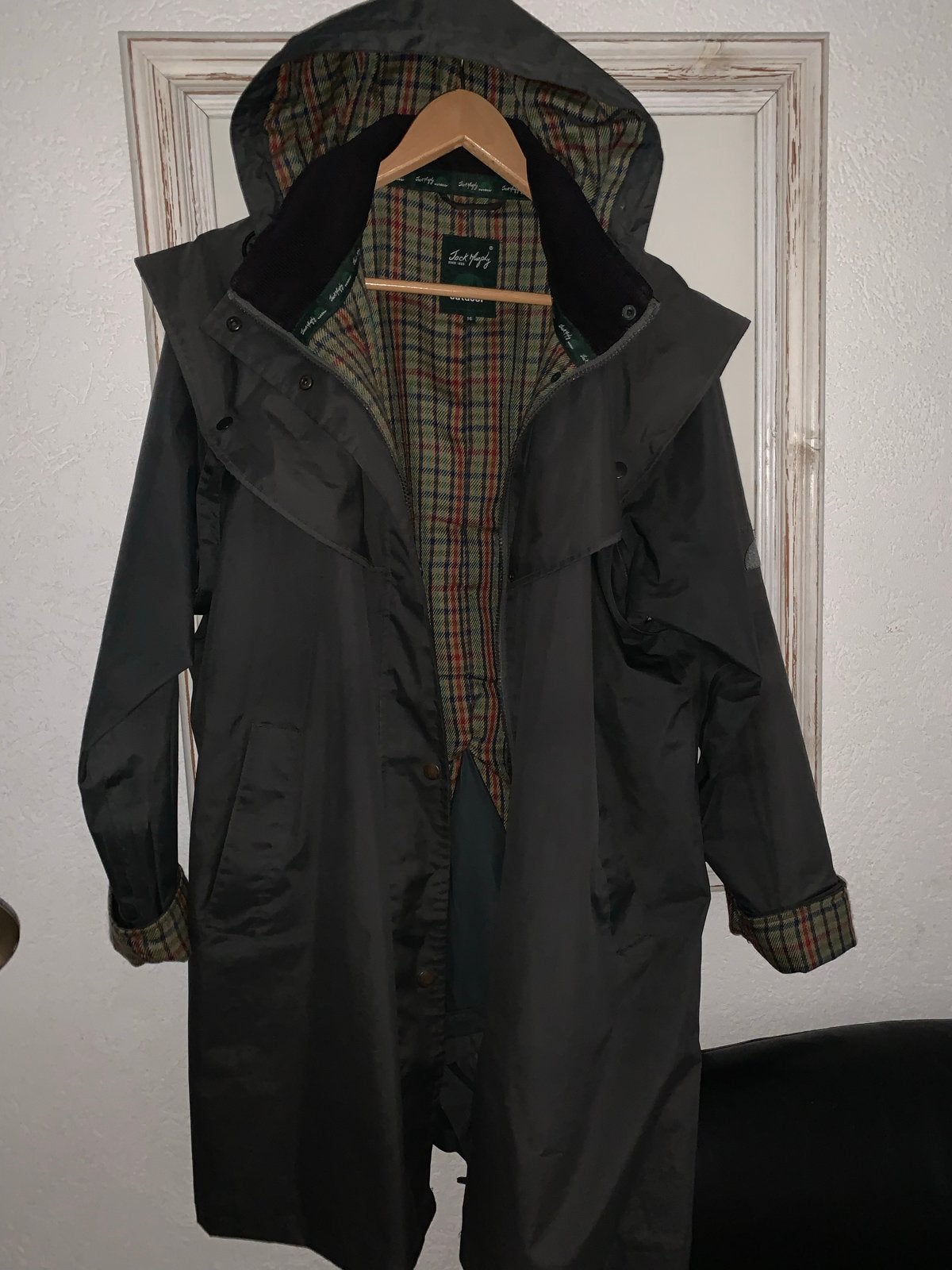 Jack Murphy regen jas met geruite voering maat XL, Ophalen of Verzenden, Zo goed als nieuw, Maat 46/48 (XL) of groter, Groen