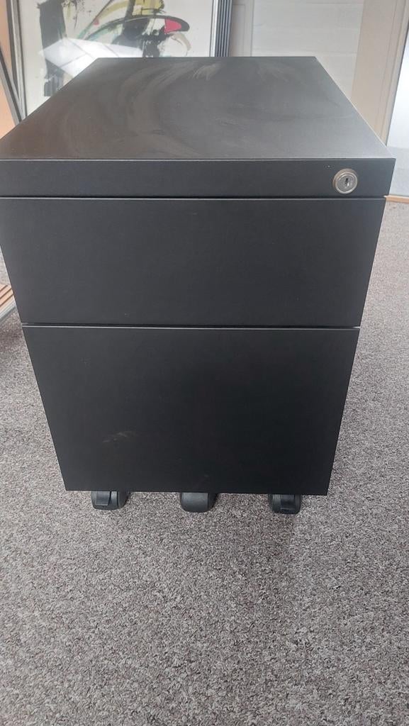 Zwart ladeblok op wielen - 55x39x59 cm, Minder dan 50 cm, Ophalen of Verzenden, Zo goed als nieuw, 3 of 4 laden