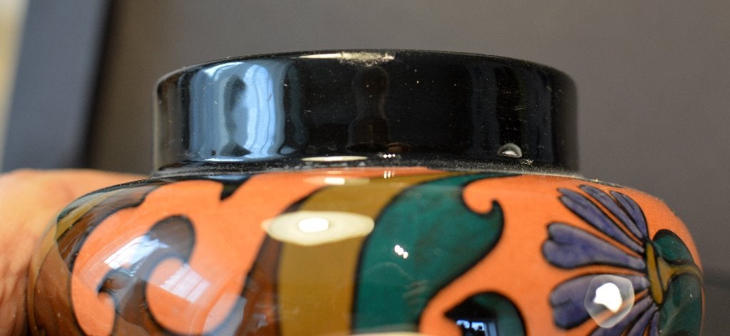 Plateelvaas Gouda, Antiek en Kunst, Antiek | Vazen, Ophalen of Verzenden