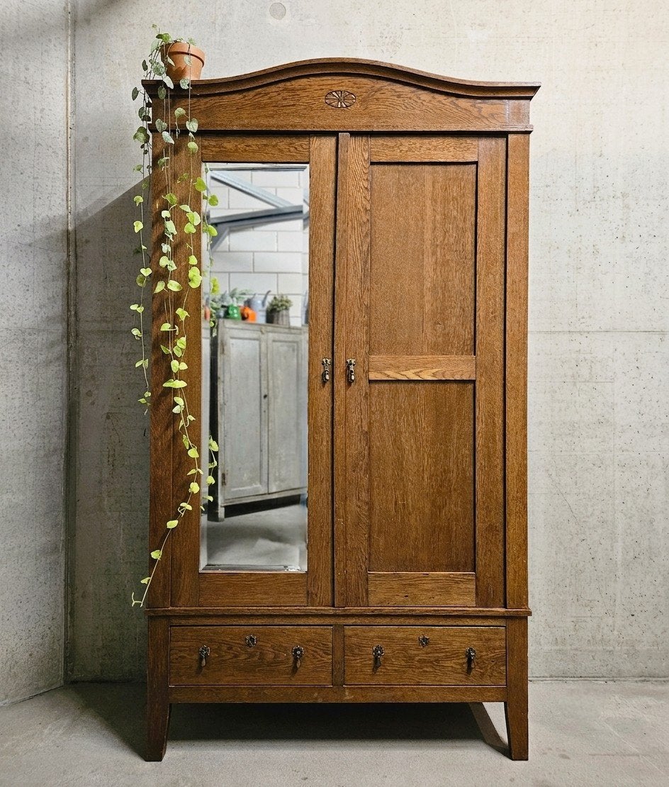 Antieke brocante Art Deco meidenkast vintage linnenkast, Ophalen of Verzenden