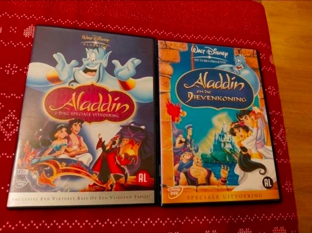 Aladdin en Aladdin en de Dievenkoning op Disney dvd., Cd's en Dvd's, Tekenfilm, Ophalen of Verzenden, Zo goed als nieuw, Alle leeftijden