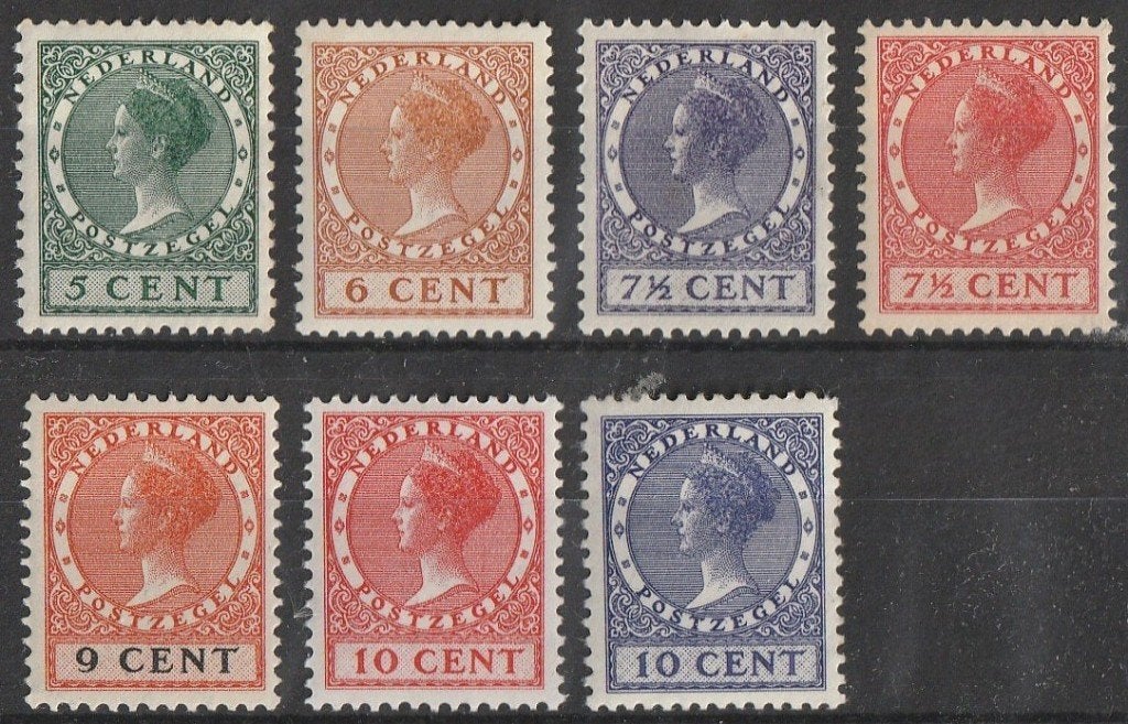 Nederland Kon. Wilhelmina nvph 177-183 MNH, Postzegels en Munten, Postzegels | Nederland, Ophalen of Verzenden, T/m 1940, Postfris
