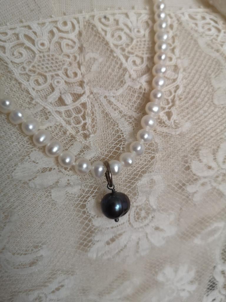 Echte parels ketting, Ophalen of Verzenden, Gebruikt, Steen of Mineraal