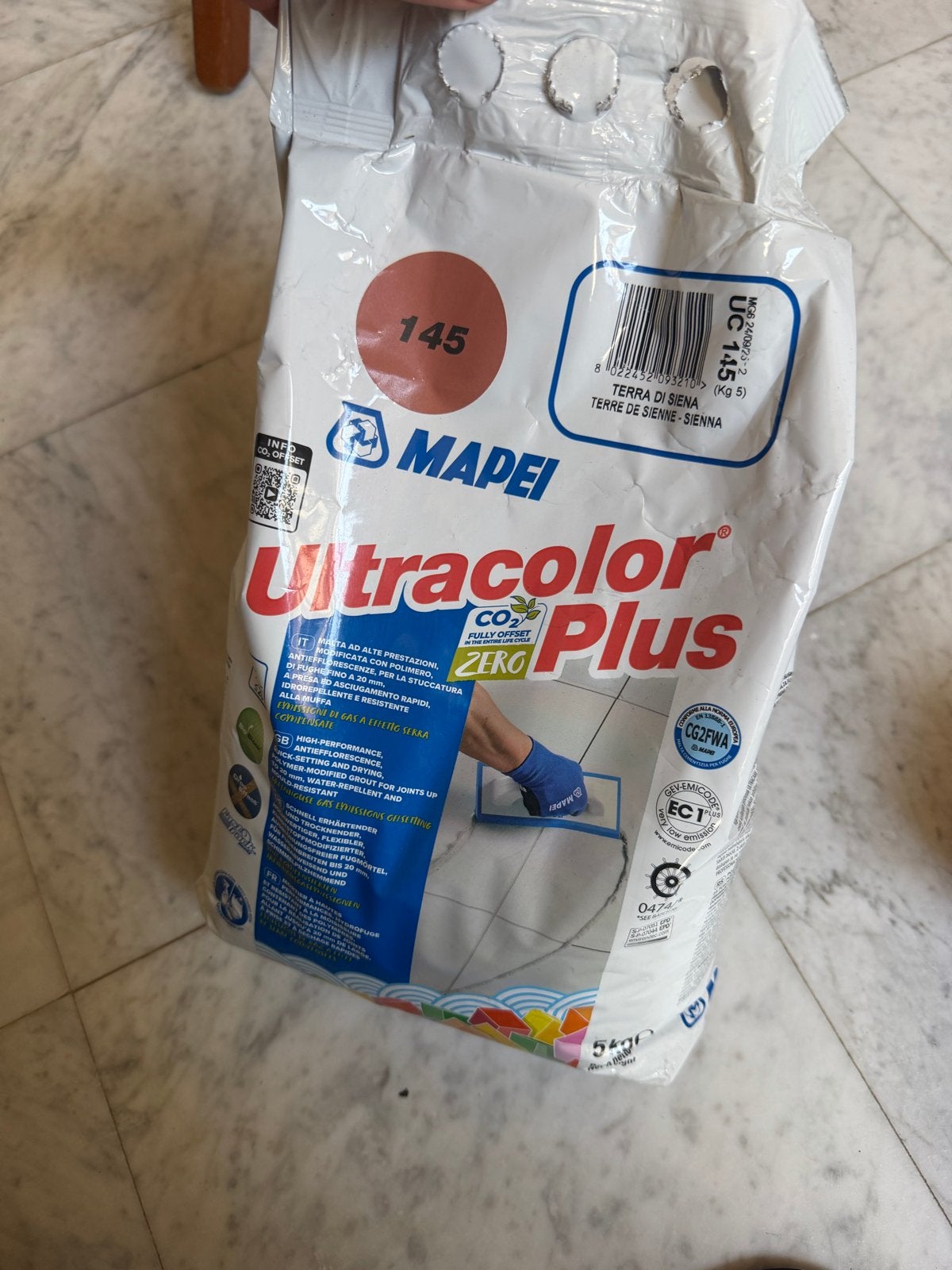 Mapei Ultracolor Plus 145 Terra di Siena voegmortel 5kg, Ophalen of Verzenden, Nieuw, Overige typen