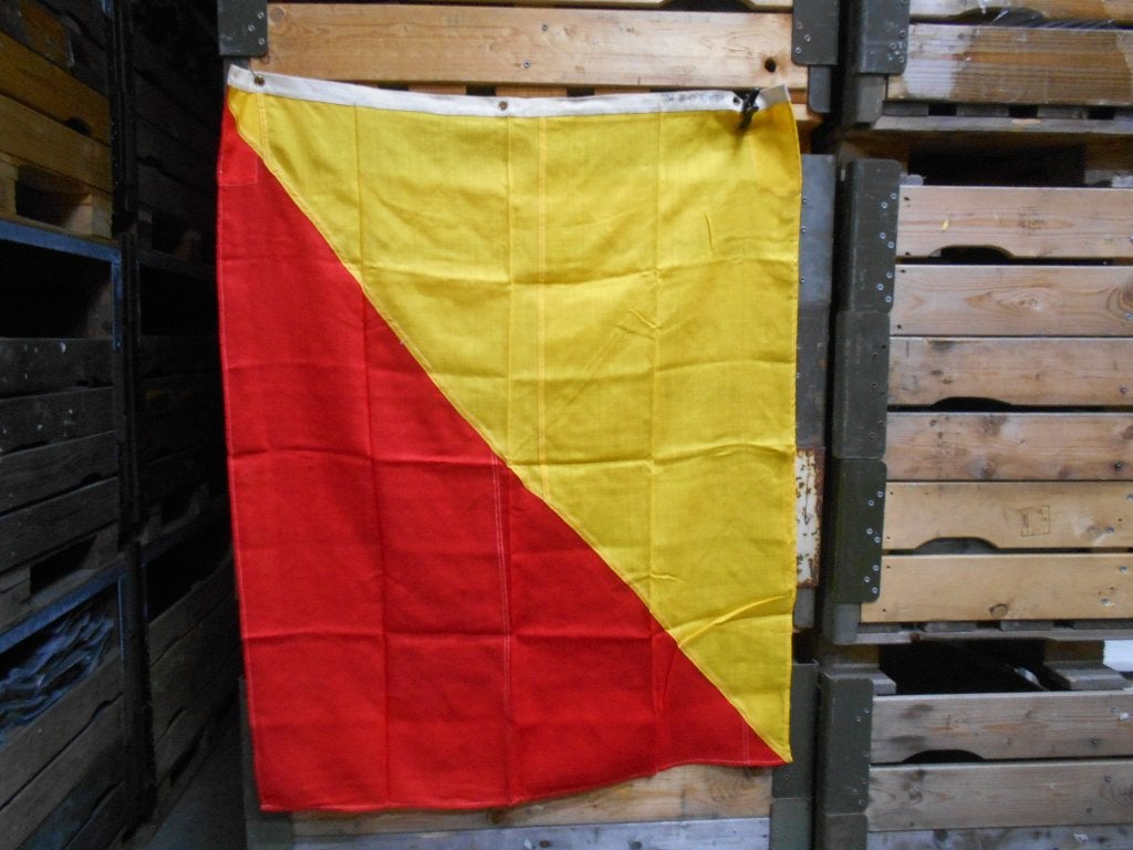 Seinvlag Nederlands leger scheepsvlag O2KL Ca. 120x100 cm, Ophalen of Verzenden, Marine, Nederland, Vlag of Vaandel