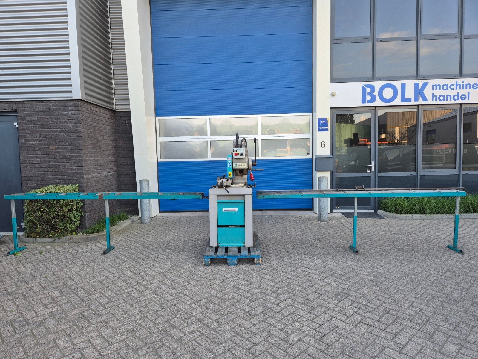 IMET SIRIO 315 Cirkelzaag 380V compleet met rollenbaan 2x3m!, Gebruikt, IMET, Info@bolkmachinehandel.nl, Ophalen of Verzenden