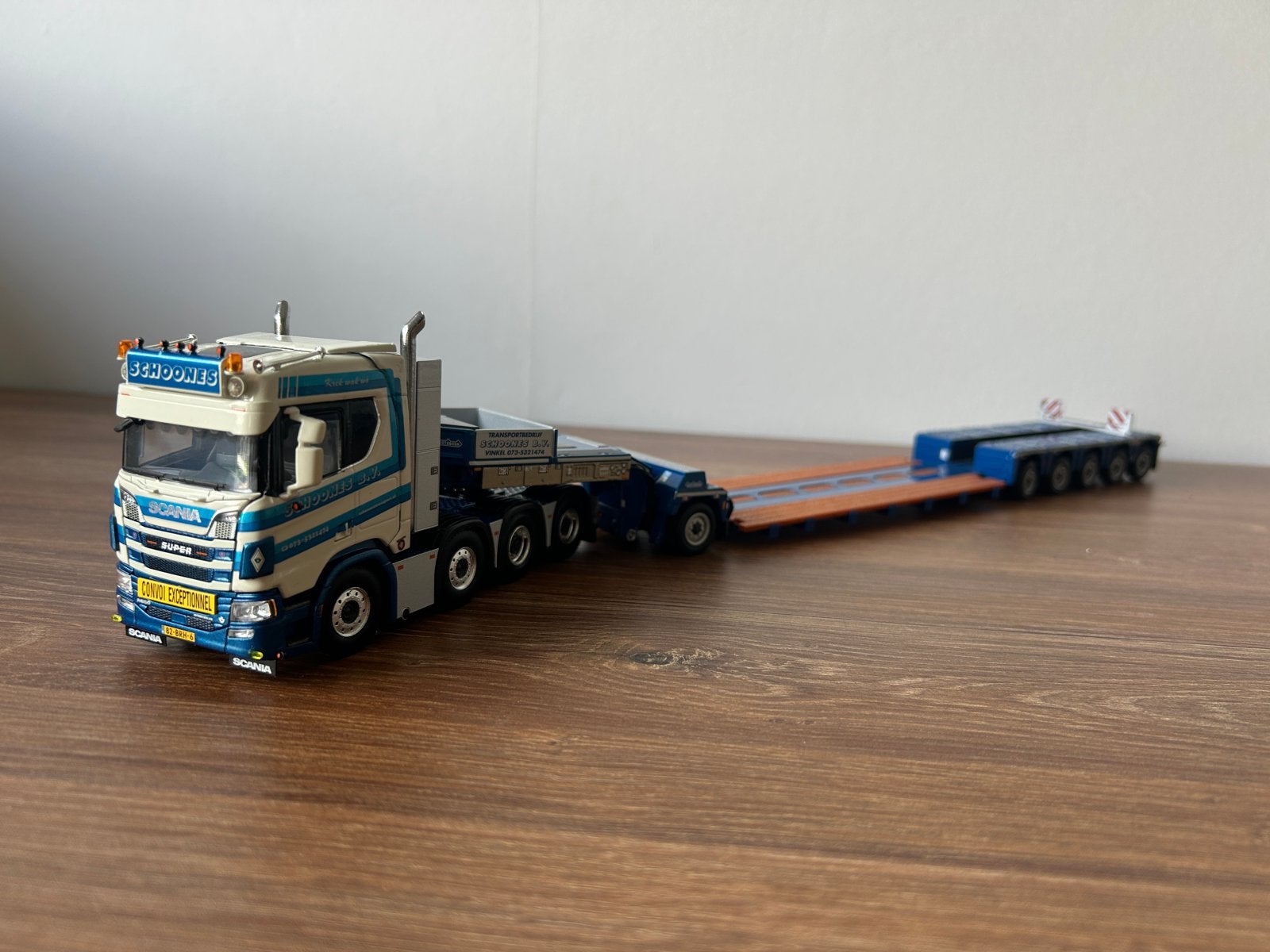 WSI 01-3691 Scania Highline 8x4 + 5-1 as dieplader schoones, Overige merken, 1:50 of kleiner, Ophalen of Verzenden, Zo goed als nieuw