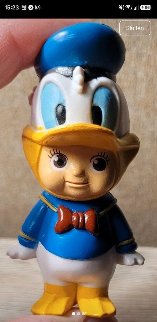 Vintage Kewpie x Disney figuur – Donald Duck (2015), Verzamelen, Ophalen of Verzenden, Donald Duck, Zo goed als nieuw, Beeldje of Figuurtje