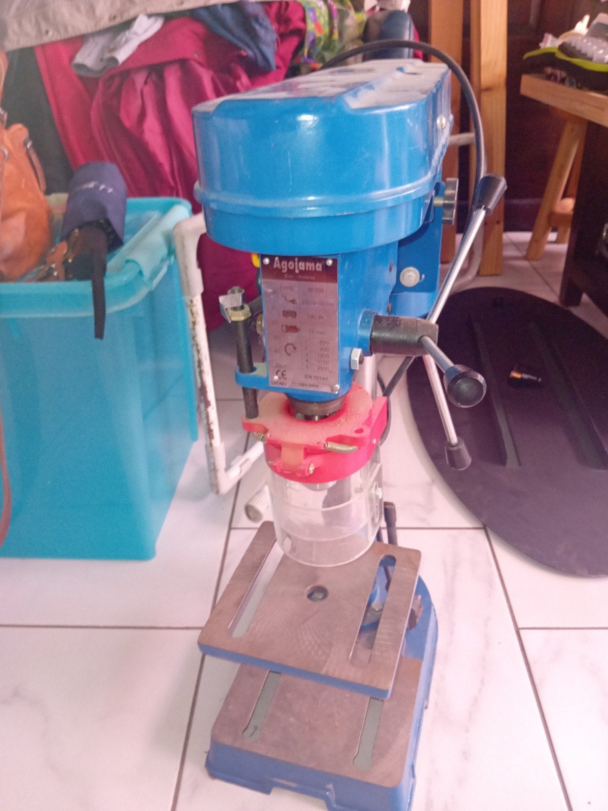 Agoljama Kolomboormachine - Gebruikt, Doe-het-zelf en Verbouw, Gereedschap | Boormachines, Ophalen, Gebruikt, 400 tot 600 watt
