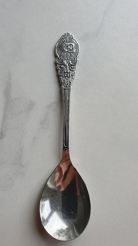 lepeltje ANB Alg. Ned. Bouwbedrijfs bonder 1953, Antiek en Kunst, Antiek | Bestek, Ophalen of Verzenden