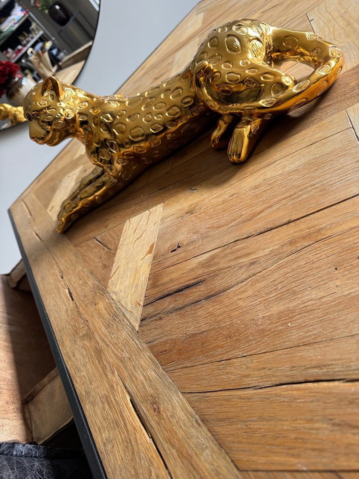 Richmond Interiors Gouden Panter Beeld, Ophalen, Overige materialen, Zo goed als nieuw, Goud