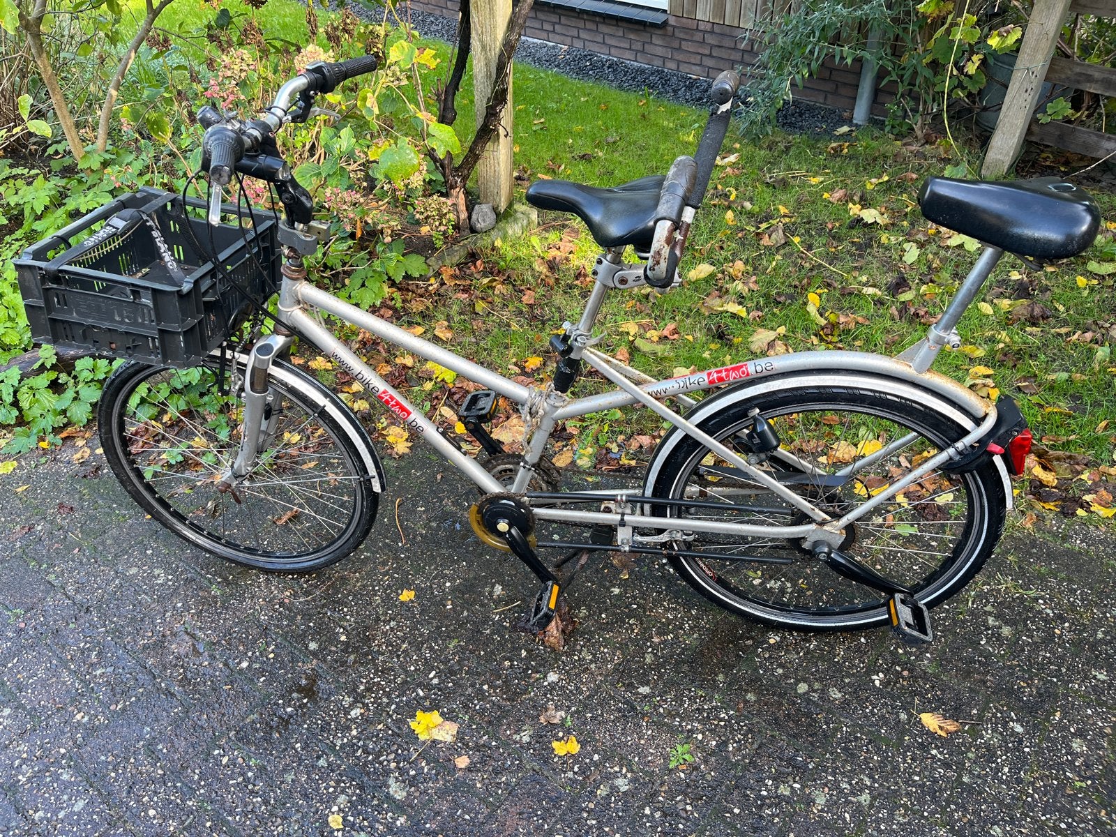 Korte Tandem met mandje, Ophalen, Minder dan 10 versnellingen, Gebruikt, Vering