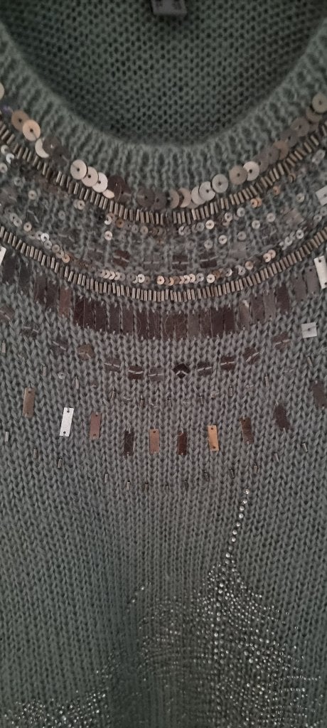 Nieuwe mooi Bandolera trui, Kleding | Dames, Verzenden, Maat 46/48 (XL) of groter, Nieuw, Groen