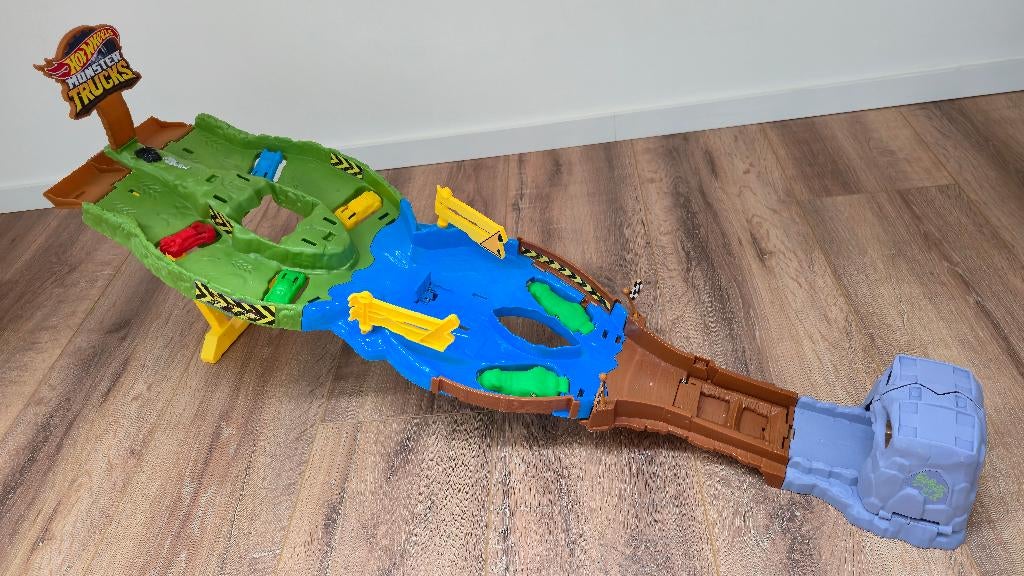 Monsterstruck racebaan van Hotwheels, Racebaan, Ophalen of Verzenden, Zo goed als nieuw, Hot Wheels
