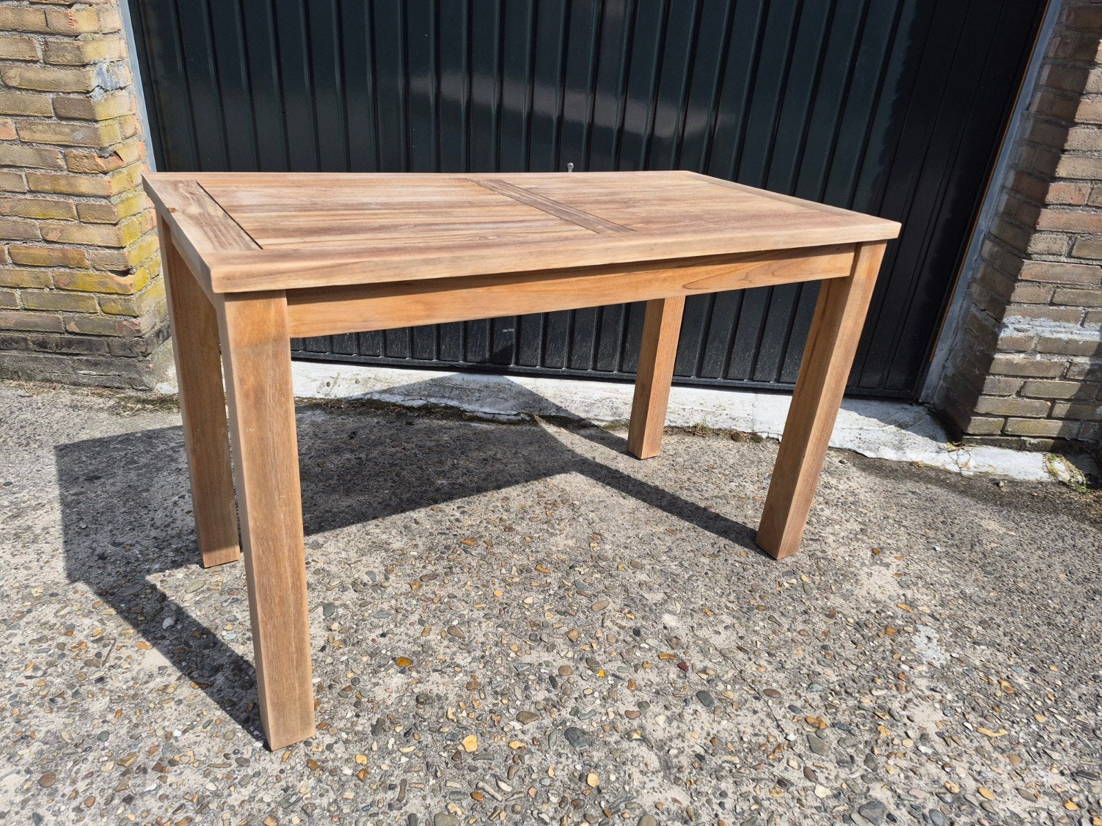 Teak tuintafel 120x60, Ophalen, Zo goed als nieuw, Rechthoekig, Teakhout
