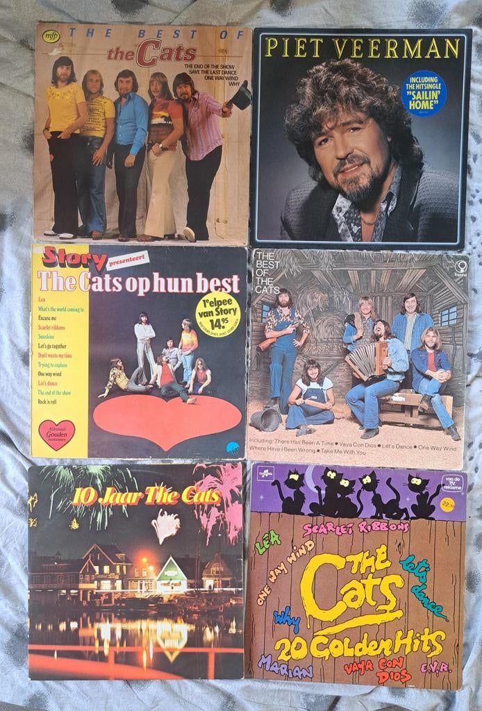 6x LP's The Cats & Piet Veerman - Diverse Albums, Gebruikt, Complilatie, Ophalen of Verzenden, 1970 - 1979
