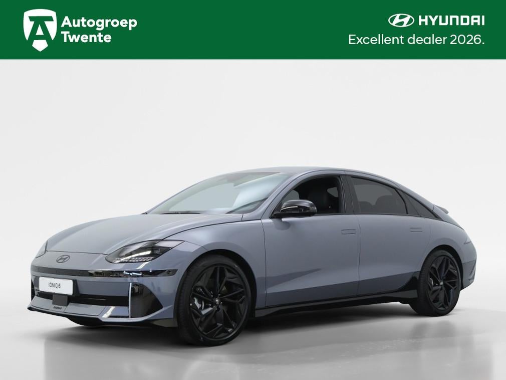Hyundai IONIQ 6 Business 77.4 kWh | DEMO | 360 Camera | Stoe, Auto's, Hyundai, 12 maanden, Gebruikt, Zwart, Blauw