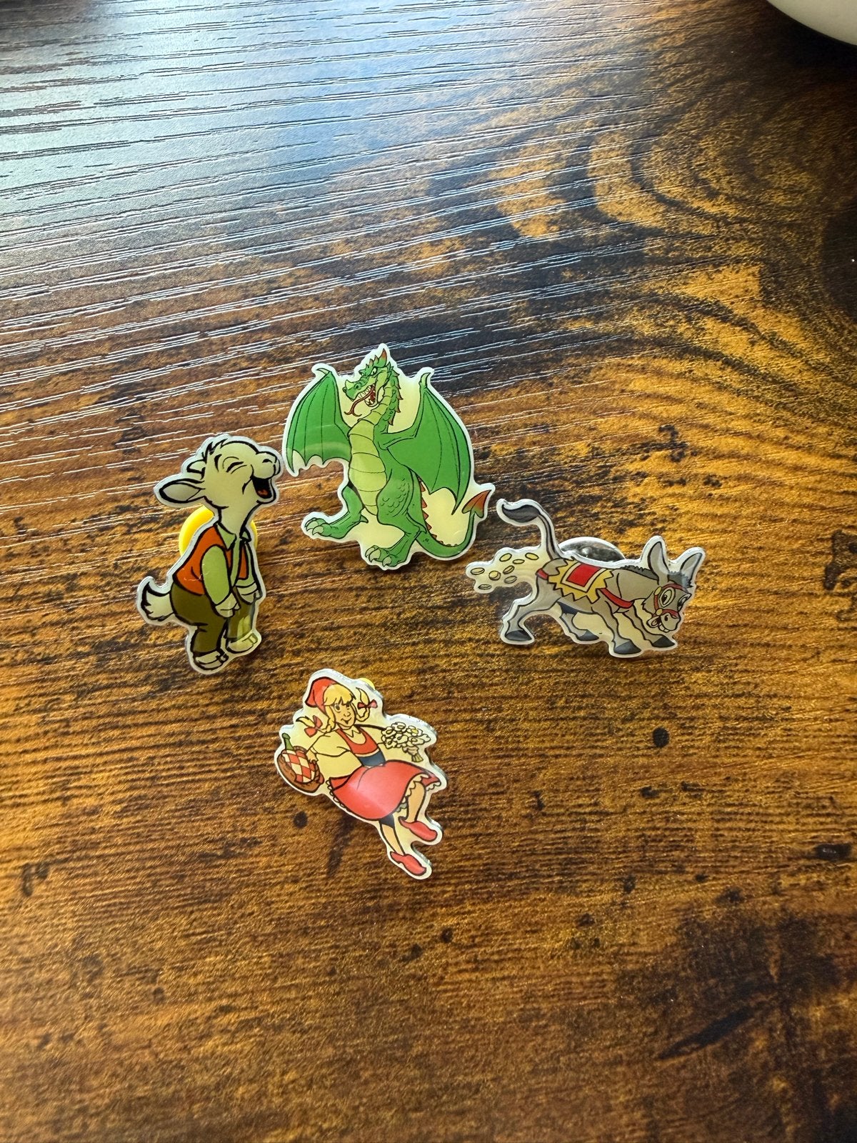 Efteling Sprookjesbos Pins - Roodkapje, Draak, Ezel, Geit, Ophalen of Verzenden, Zo goed als nieuw
