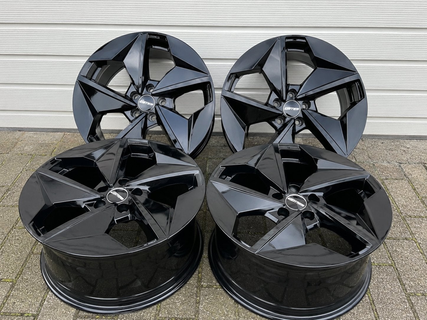 Zwarte velgen GMP 19 inch, Auto-onderdelen, Banden en Velgen, Gebruikt, Velg(en), Winterbanden, Personenwagen