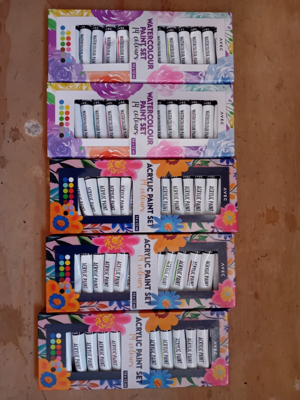 Nieuwe verfsets Acrylverf en Waterverf 14 kleuren schilderen, Hobby en Vrije tijd, Ophalen of Verzenden, Nieuw, Acrylverf