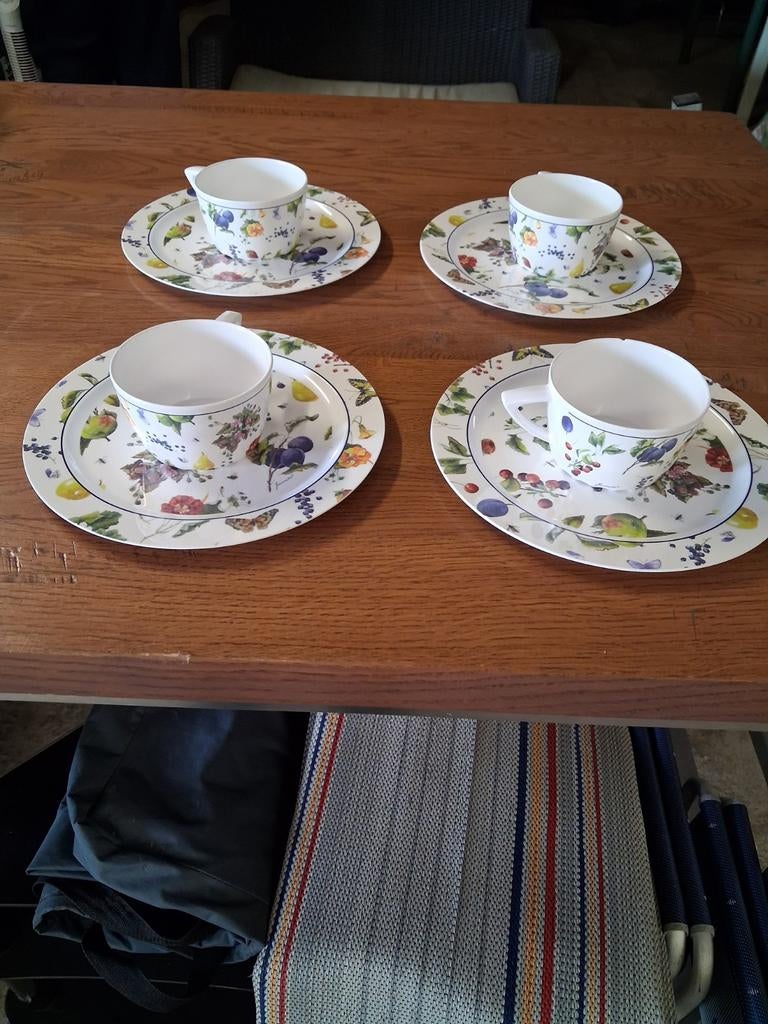Mepal Rosti Melamine Kop en Schotel Set (4 stuks), Ophalen of Verzenden, Gebruikt