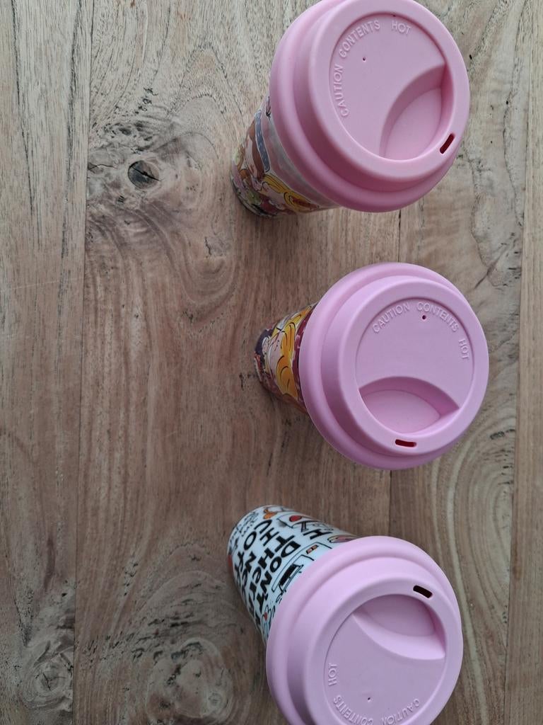 To go bekers blond, Huis en Inrichting, Keuken | Servies, Ophalen, Aardewerk, Blond Amsterdam, Kop(pen) en/of Schotel(s)