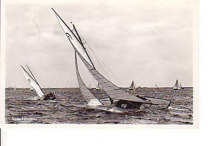Ansichtkaart 	Sneek	Sneekermeer	Zeilsport, Verzenden, 1940 tot 1960, Gelopen, Friesland