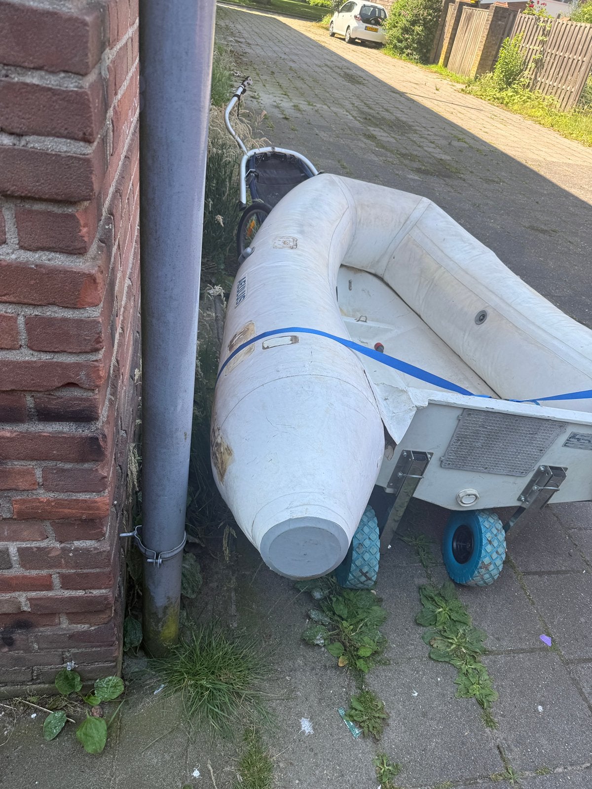 Rubberboot rib 2,5m opknapper eventueel met 6pk motor +250€, Ophalen, Zo goed als nieuw, Overige typen, Motorboot