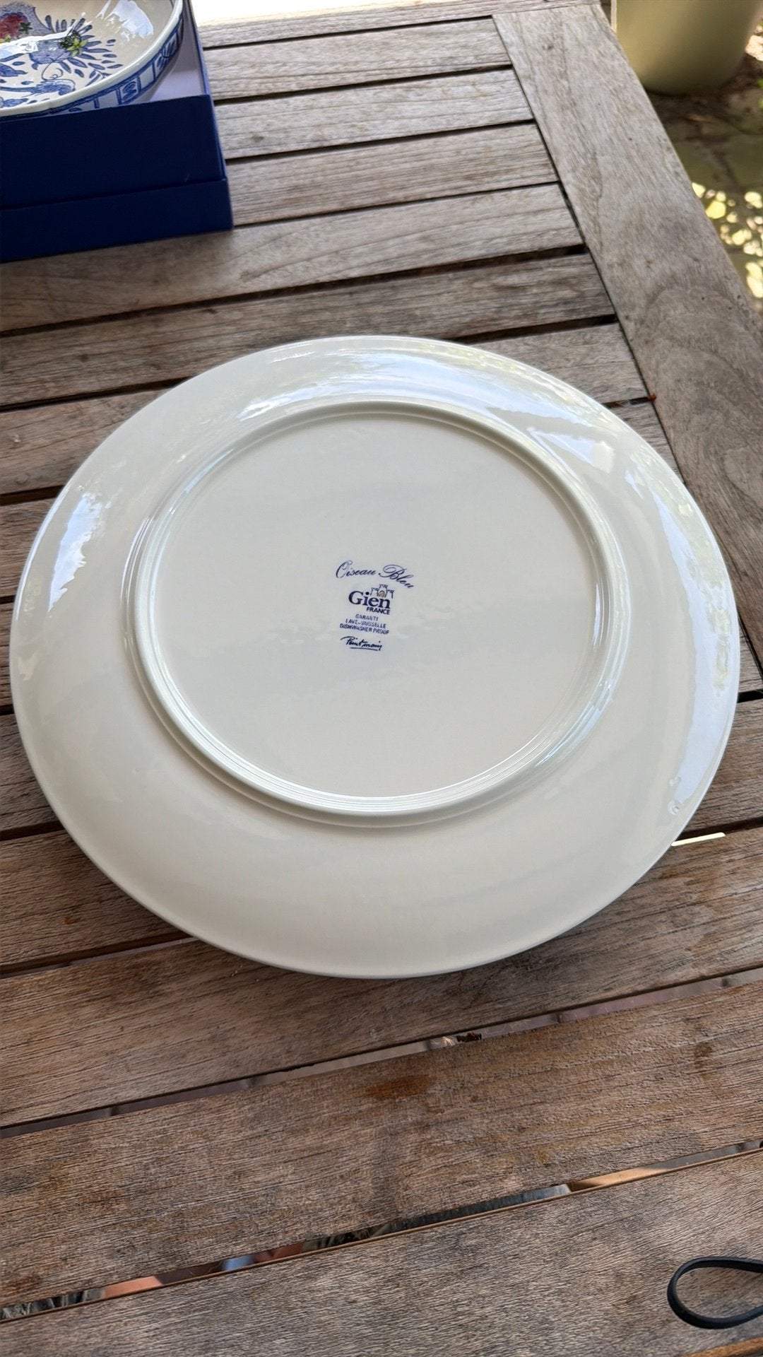 Gien OISEAU BLEU FRUIT ronde taartschaal, Huis en Inrichting, Keuken | Servies, Ophalen of Verzenden, Zo goed als nieuw, Overige stijlen