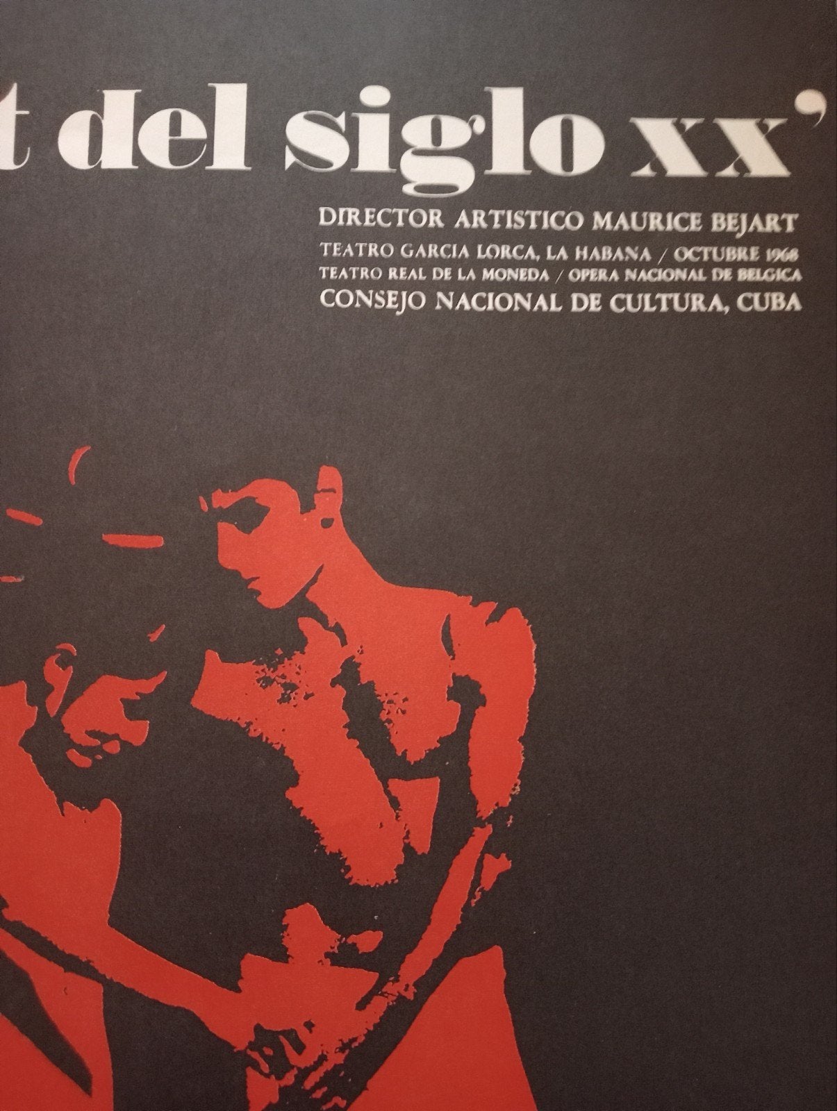 Cubaanse Affiche jaren zestig Ballet Dans, Ophalen of Verzenden, Gebruikt, A1 t/m A3, Film en Tv