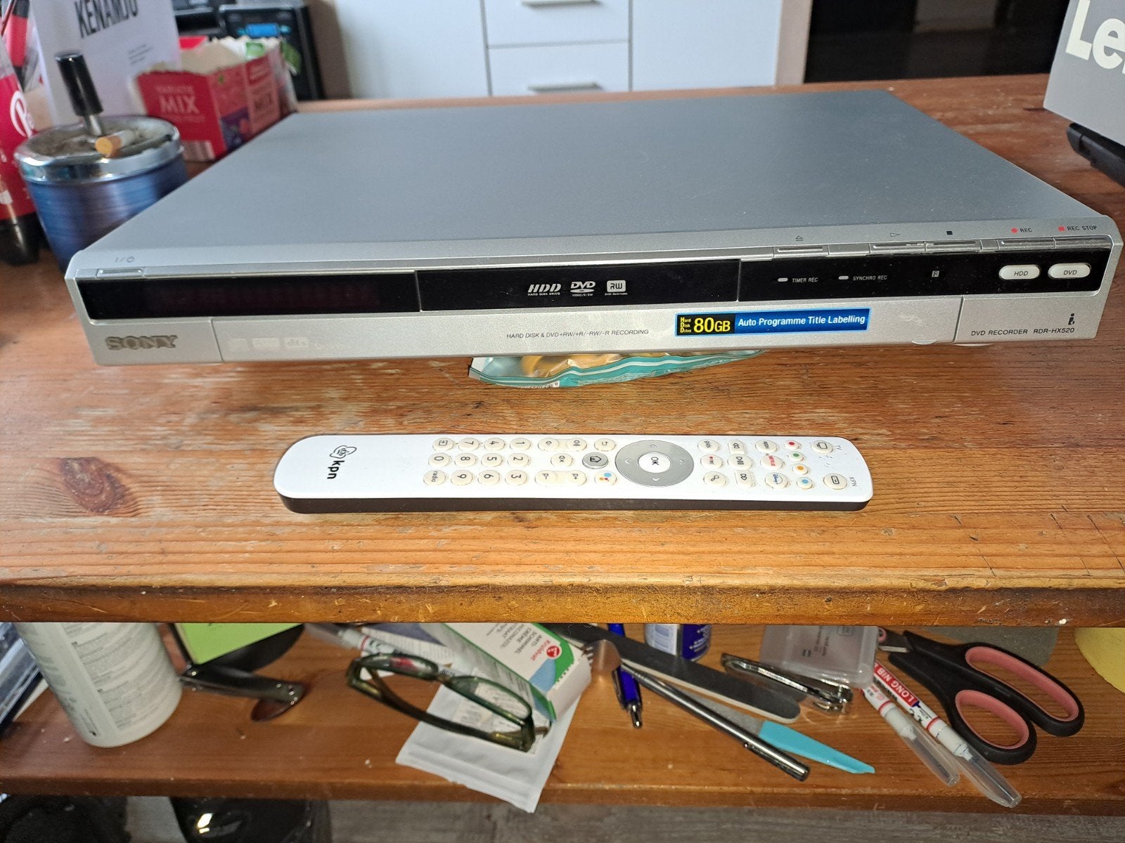 Sony RDR-HX920 DVD-recorder met 80GB HDD, Ophalen, Gebruikt, Met harddisk, Dvd-recorder
