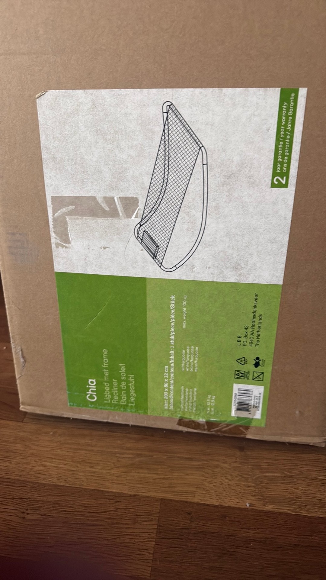 Nieuw Chia Ligbed met frame - Ongebruikt, Ophalen, Nieuw, Metaal