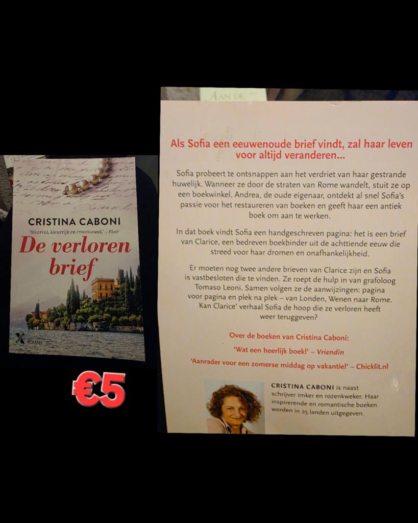 De verloren brief Cristina caboni, Boeken, Ophalen of Verzenden, Zo goed als nieuw