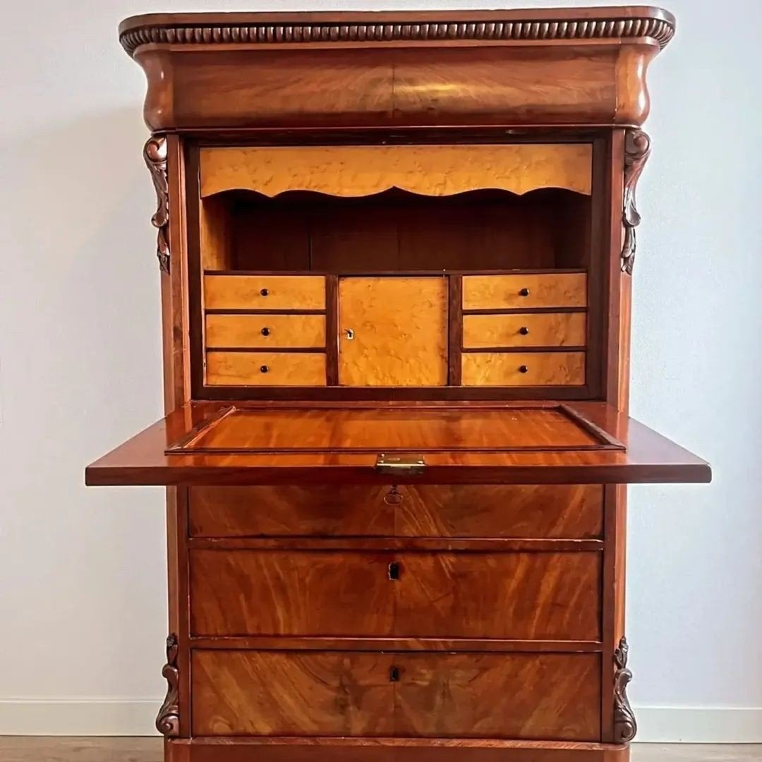 Antieke secretaire afkomstig uit ca. 1850, Huis en Inrichting, Kasten | Secretaires, Ophalen of Verzenden, Gebruikt