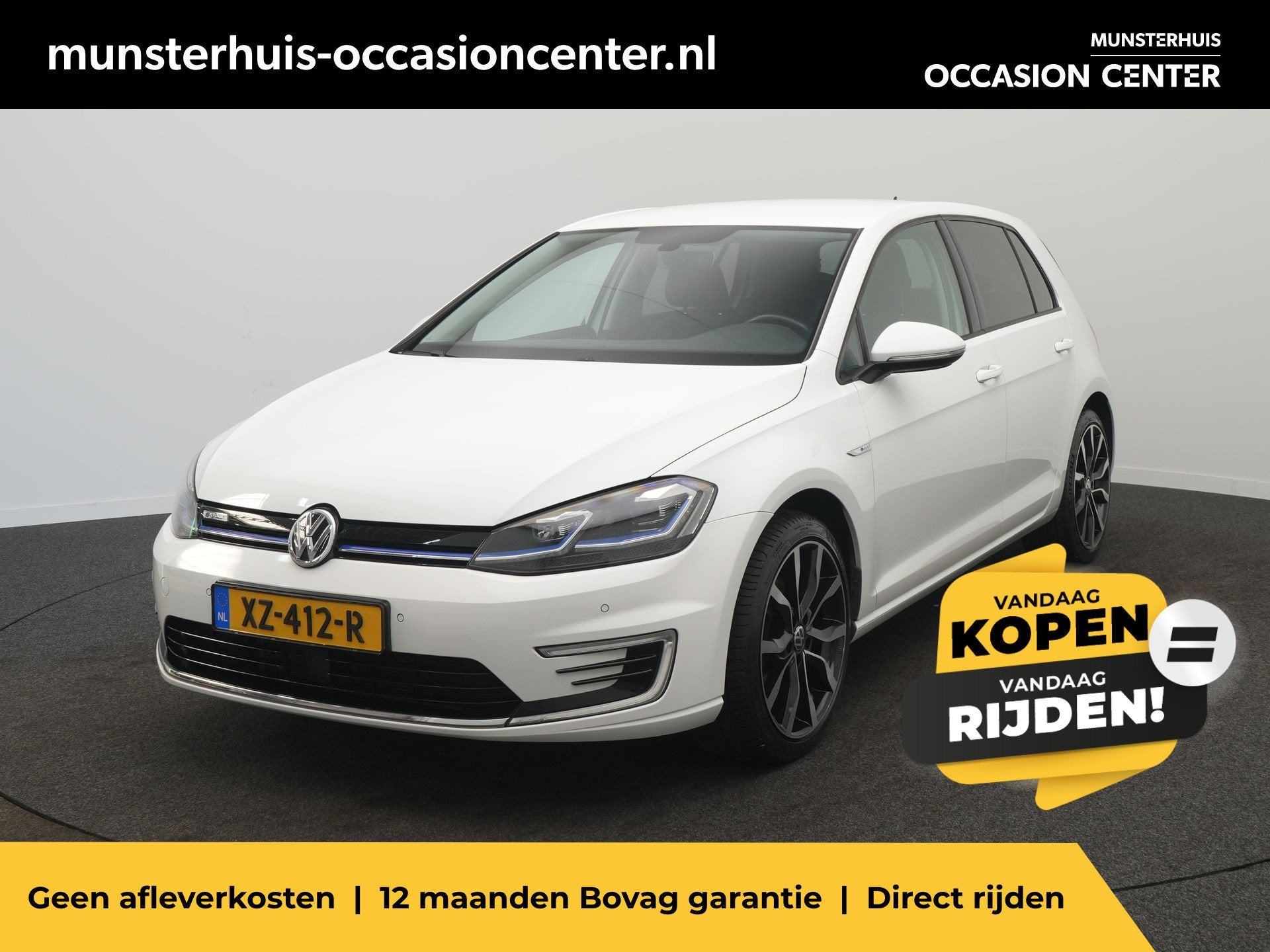 Volkswagen e-Golf e-Golf - RIJKLAARPRIJS - SOH 90% - Volledi, Auto's, 12 maanden, Gebruikt, Zwart, 35 kWh
