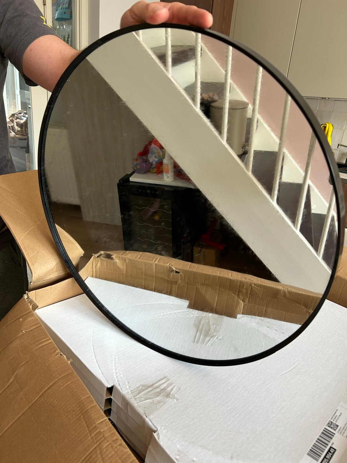 5x IKEA Lindbyn spiegel - Rond, Zwart, 80 cm, Huis en Inrichting, Woonaccessoires | Spiegels, Nieuw, 75 tot 100 cm, Minder dan 100 cm