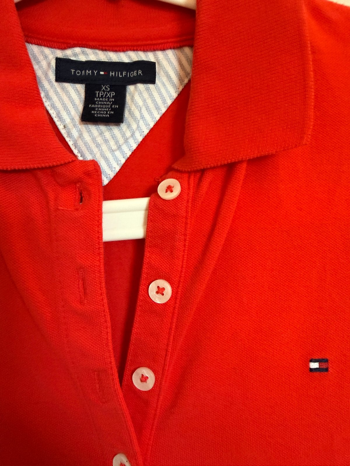 Tommy Hilfiger Polo Shirt Rood XS, Ophalen of Verzenden, Zo goed als nieuw, Korte mouw, Maat 34 (XS) of kleiner