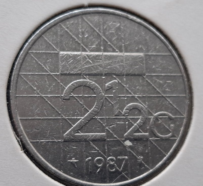 2 1/2 gulden 1987 - Beatrix in munthouder, Verzenden, Koningin Beatrix, 2½ gulden, Losse munt