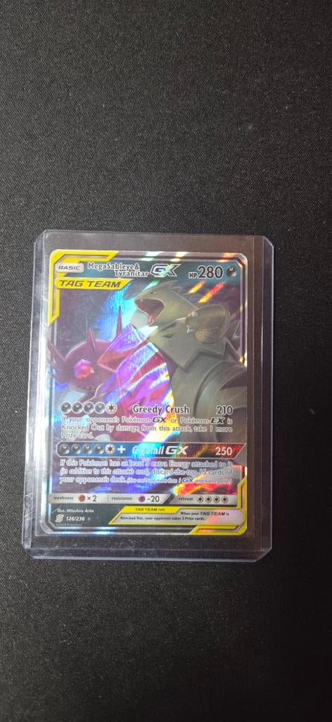 Mega Sableye & Tyranitar GX 126/236 Tag Team Pokémon Kaart, Ophalen of Verzenden, Zo goed als nieuw