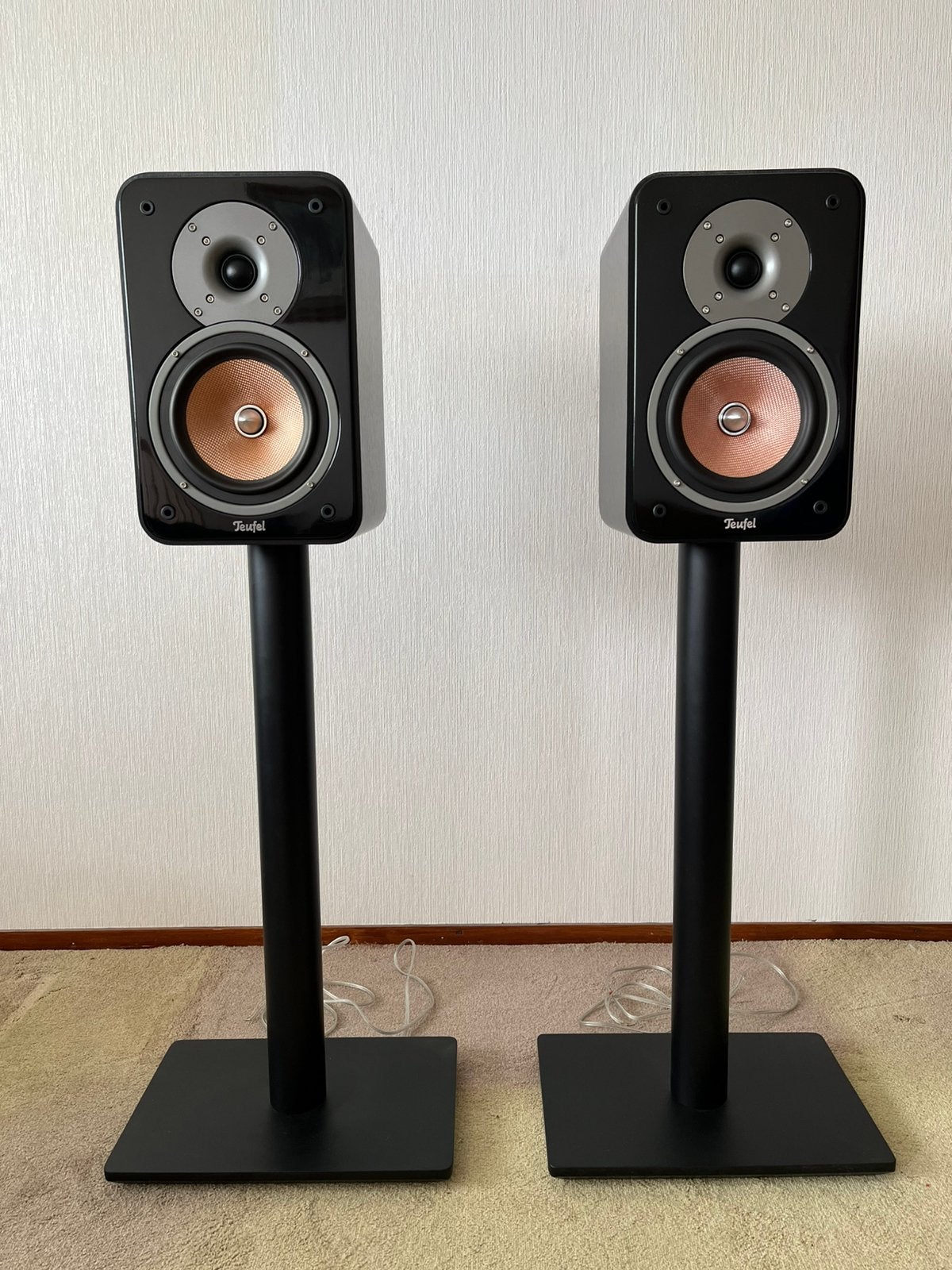 Teufel Ultima 20 Mk2 speakerset in zwart + mooie statieven!, Ophalen, Zo goed als nieuw, 60 tot 120 watt, Overige merken