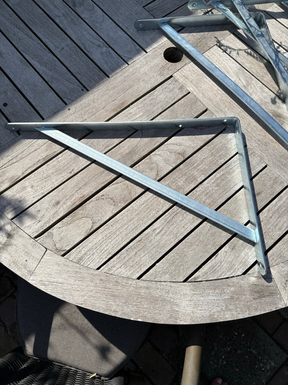 Planken Dragers 50x33 cm 5 stuks Gegalvaniseerd, Ophalen, Zo goed als nieuw, 50 tot 100 mm, Overige typen