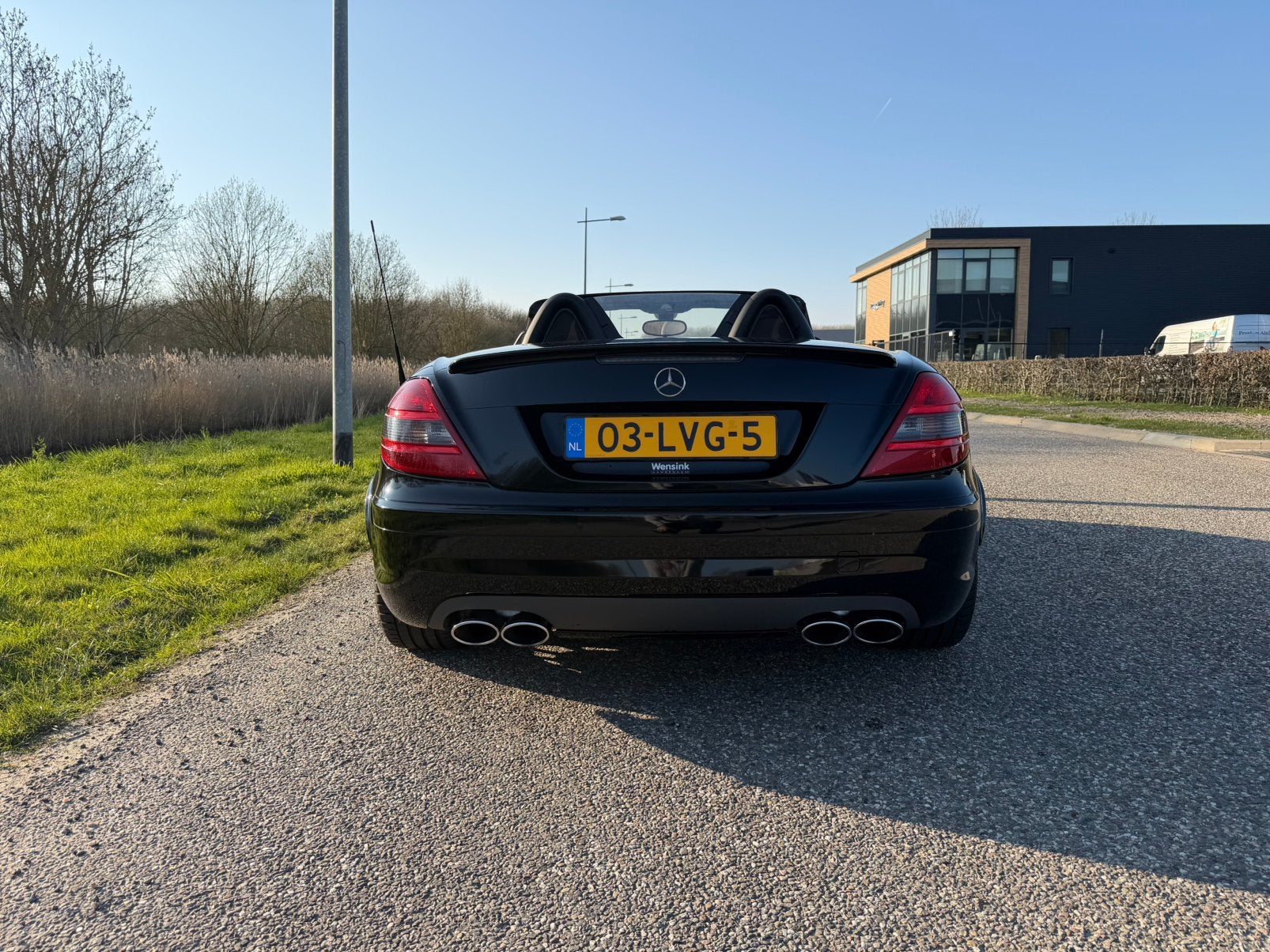 Mercedes-Benz cabrio SLK 5.5 Slk55 AMG Roadster AUT Zwart, Auto's, Automaat, Achterwielaandrijving, 1440 kg, Cabriolet