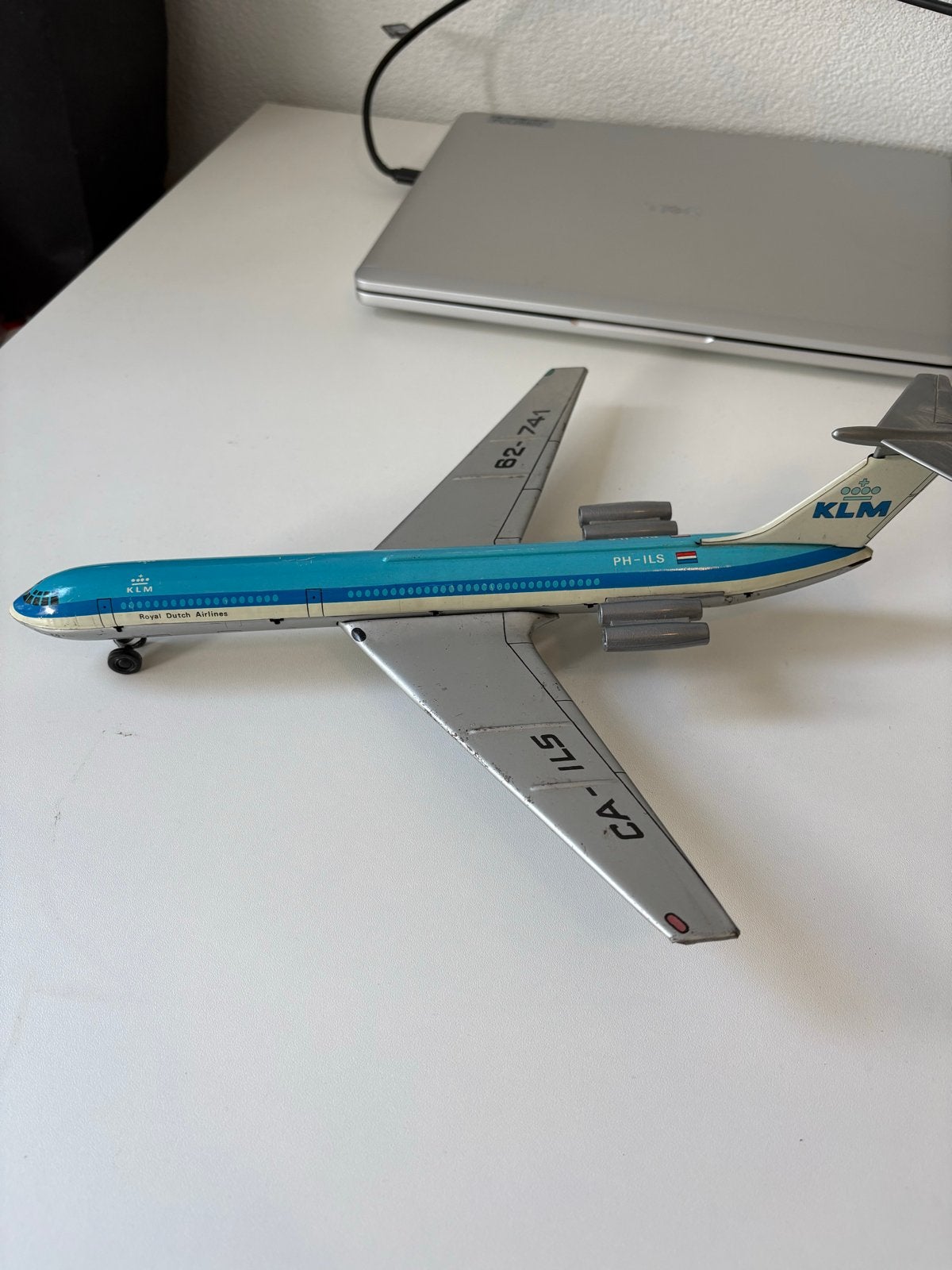 Vintage KLM Vliegtuig Model - Metaal, Overige merken, 1:72 tot 1:144, Gebruikt, Ophalen of Verzenden