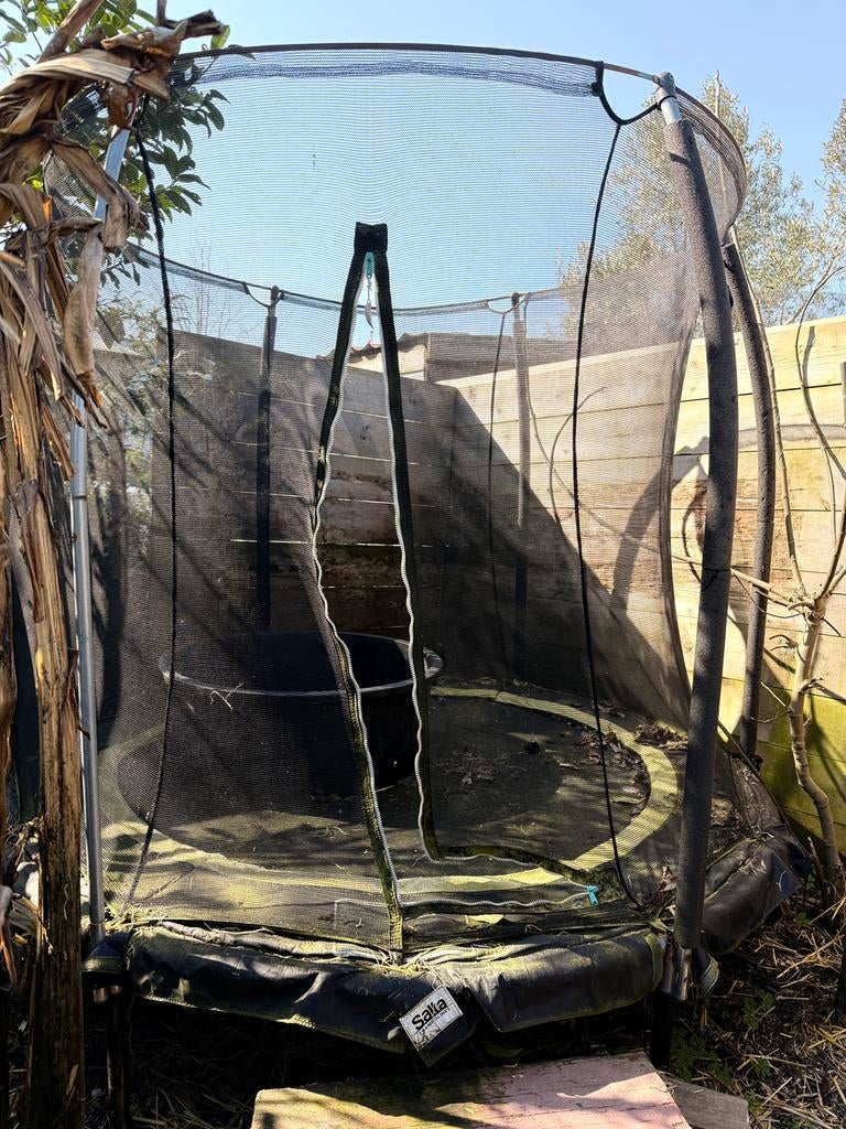 Trampoline met net, Kinderen en Baby's, Speelgoed | Buiten | Trampolines, Ophalen, Gebruikt