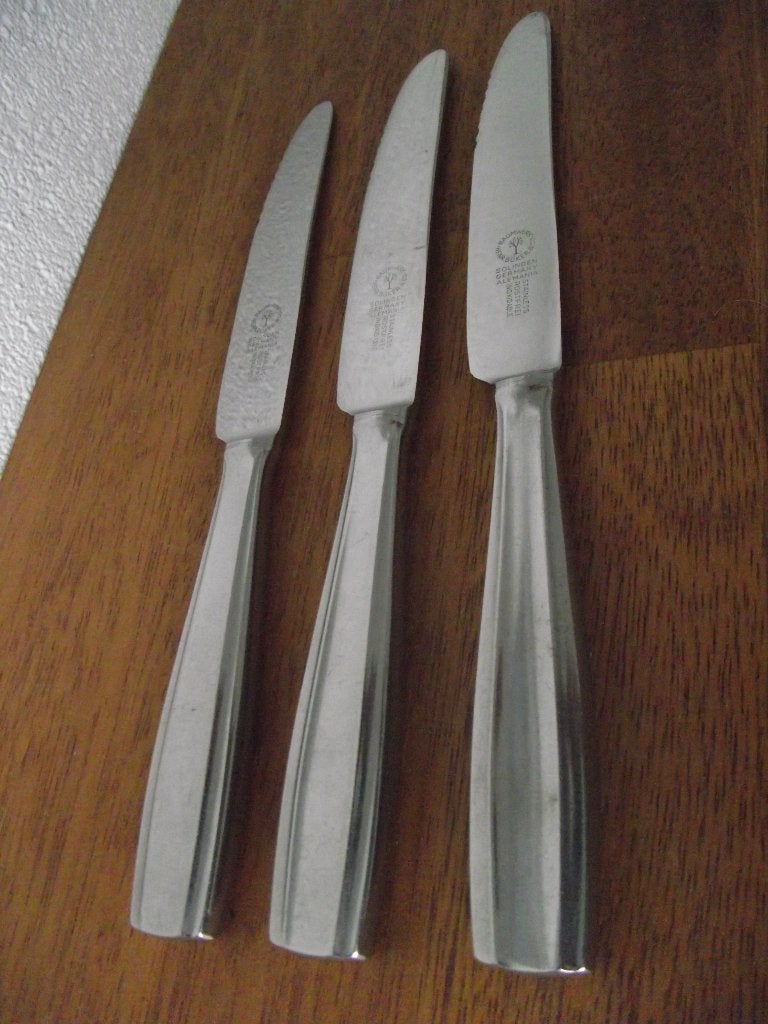 3 vintage RVS Solingen mes 22 cm 1947-1974 Baumwerk 2000 p s, Ophalen of Verzenden