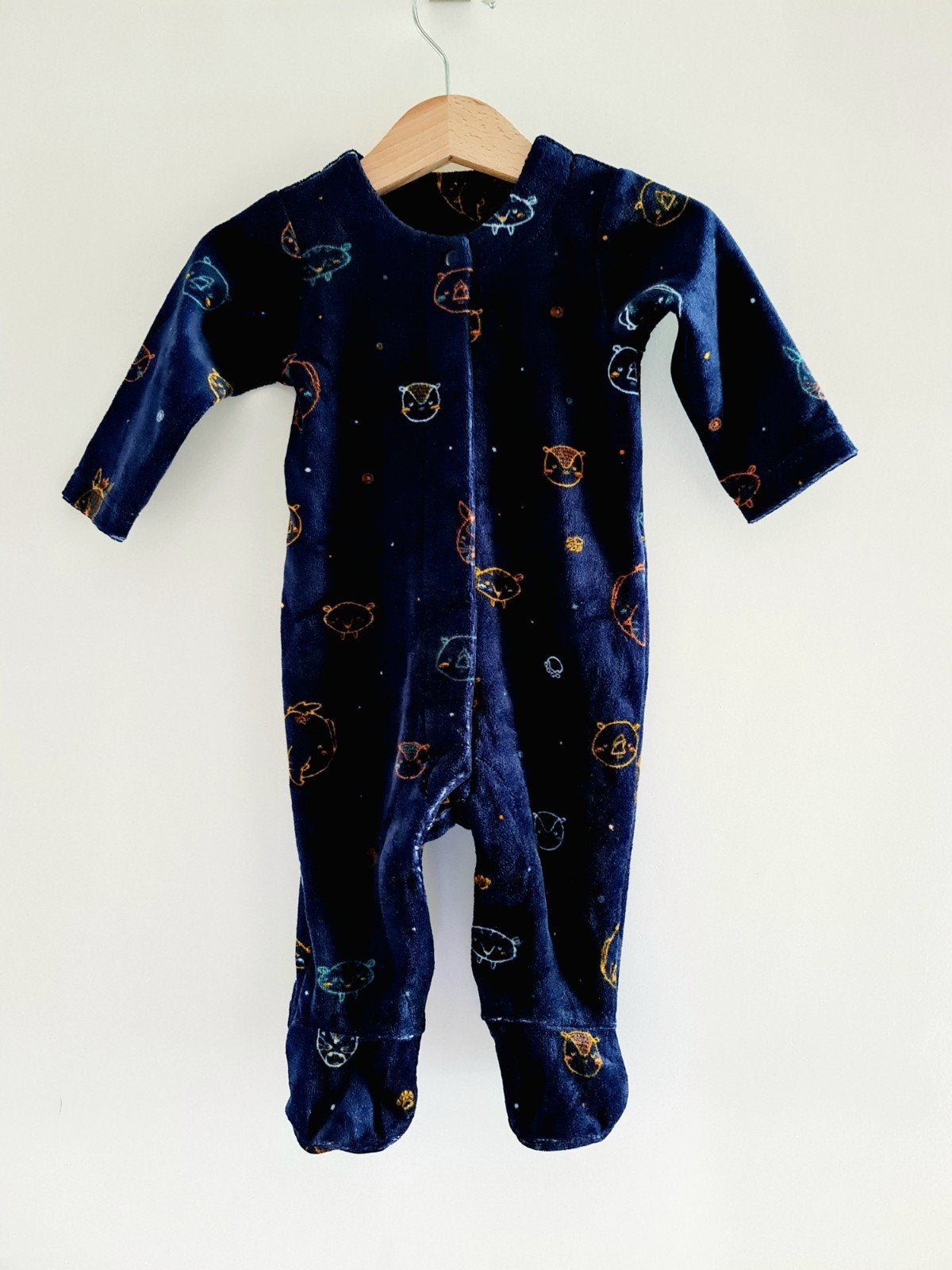 Velours boxpakje/pyjama maat 62, Ophalen of Verzenden, Zo goed als nieuw, Jongetje of Meisje, Pakje