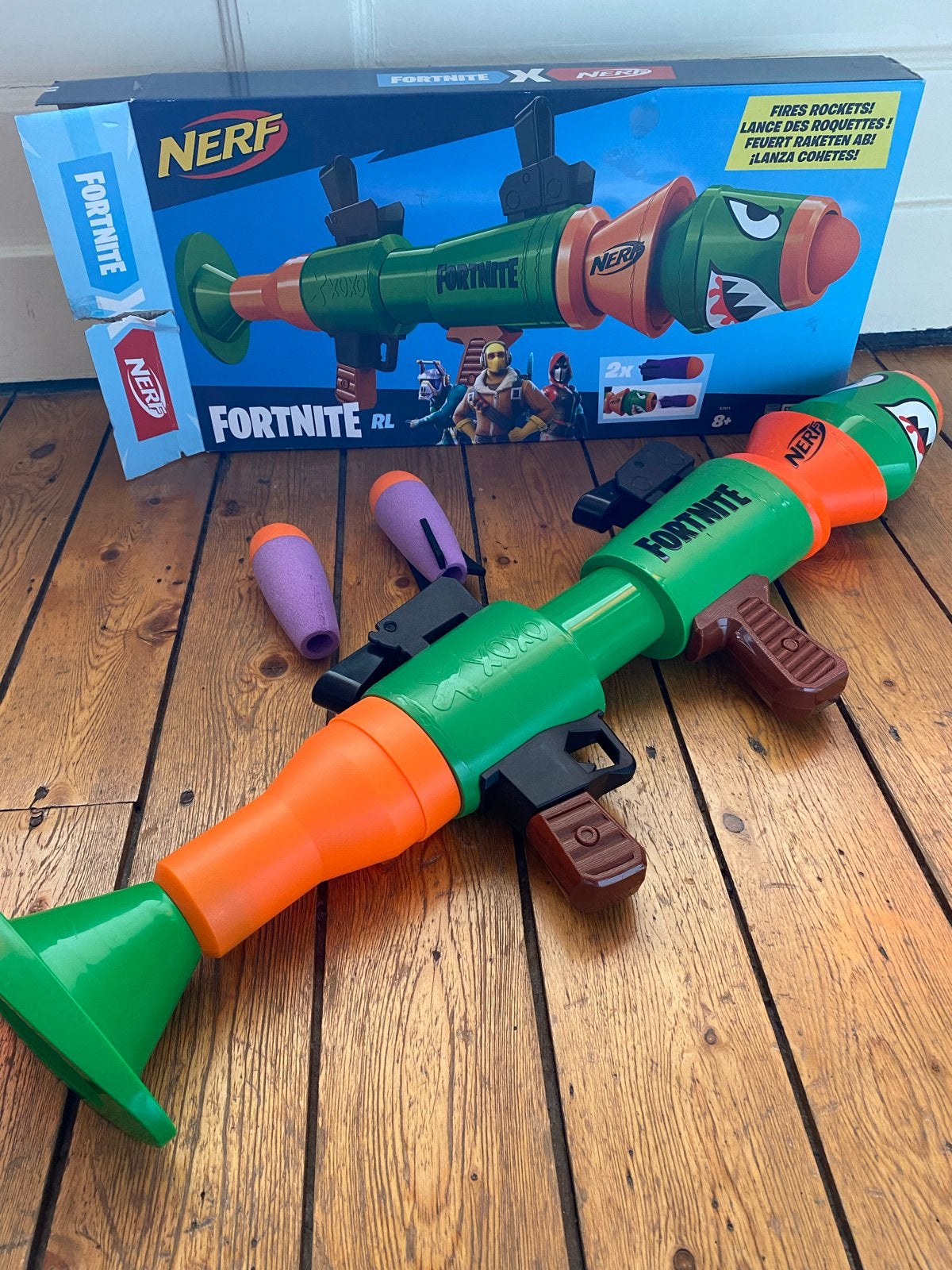 Nerf Fortnite RL Blaster Raketwerper met 2 Raketten, Ophalen of Verzenden, Zo goed als nieuw, Jongen of Meisje