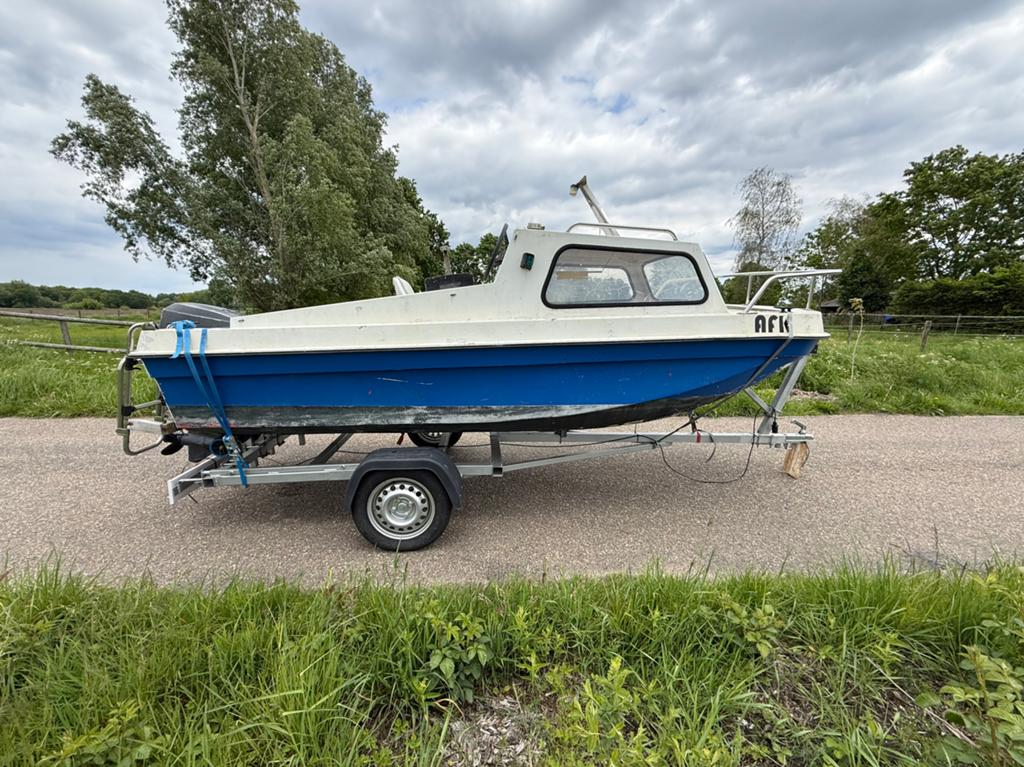 Pilot vis en console boot met 60pk mariner, Ophalen, Benzine